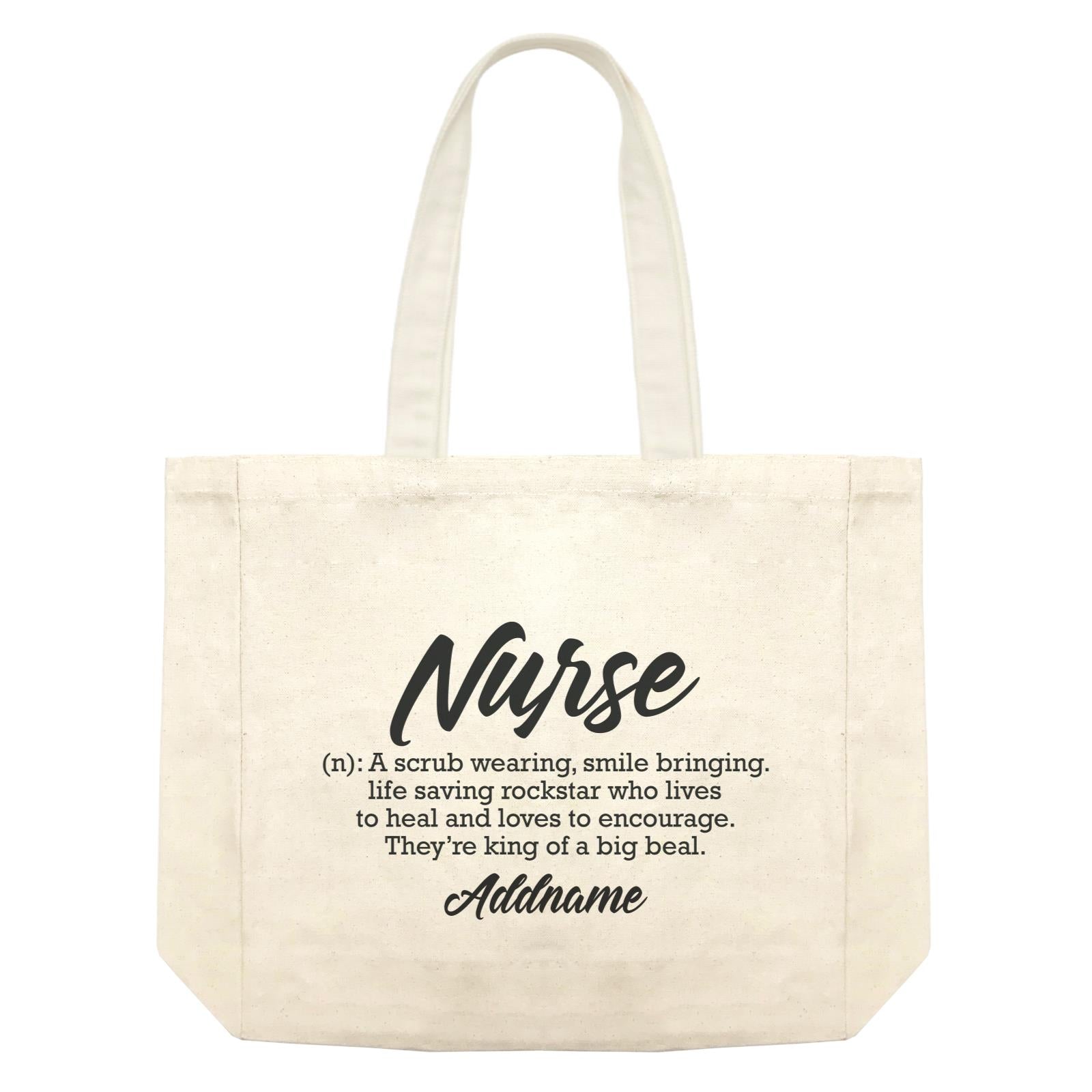 Nurse Quotes A Scrub Wearing Smile Bringing Addname Shopping Bag