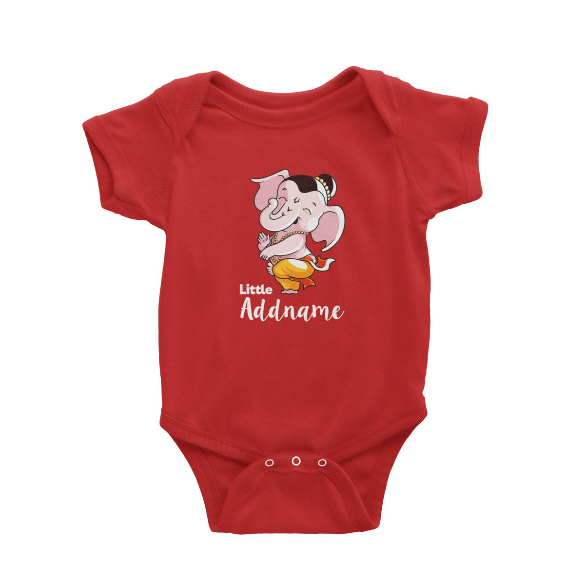Cute Dancing Ganesha Little Addname Baby Romper