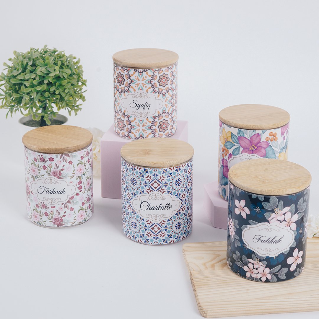 Chromatic Floral Teal Single Canister
