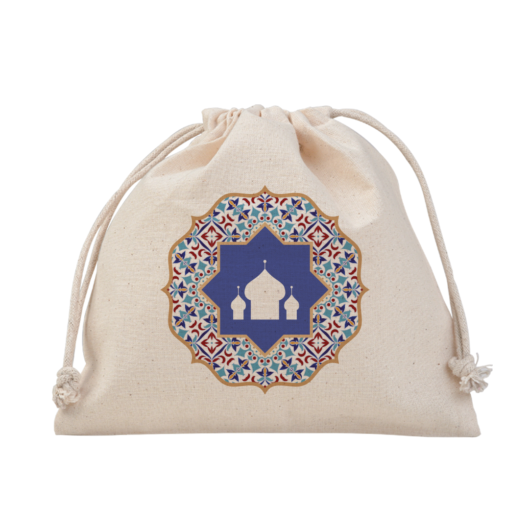 Moroccan Series - Arabesque Agean Blue Accessories Satchel