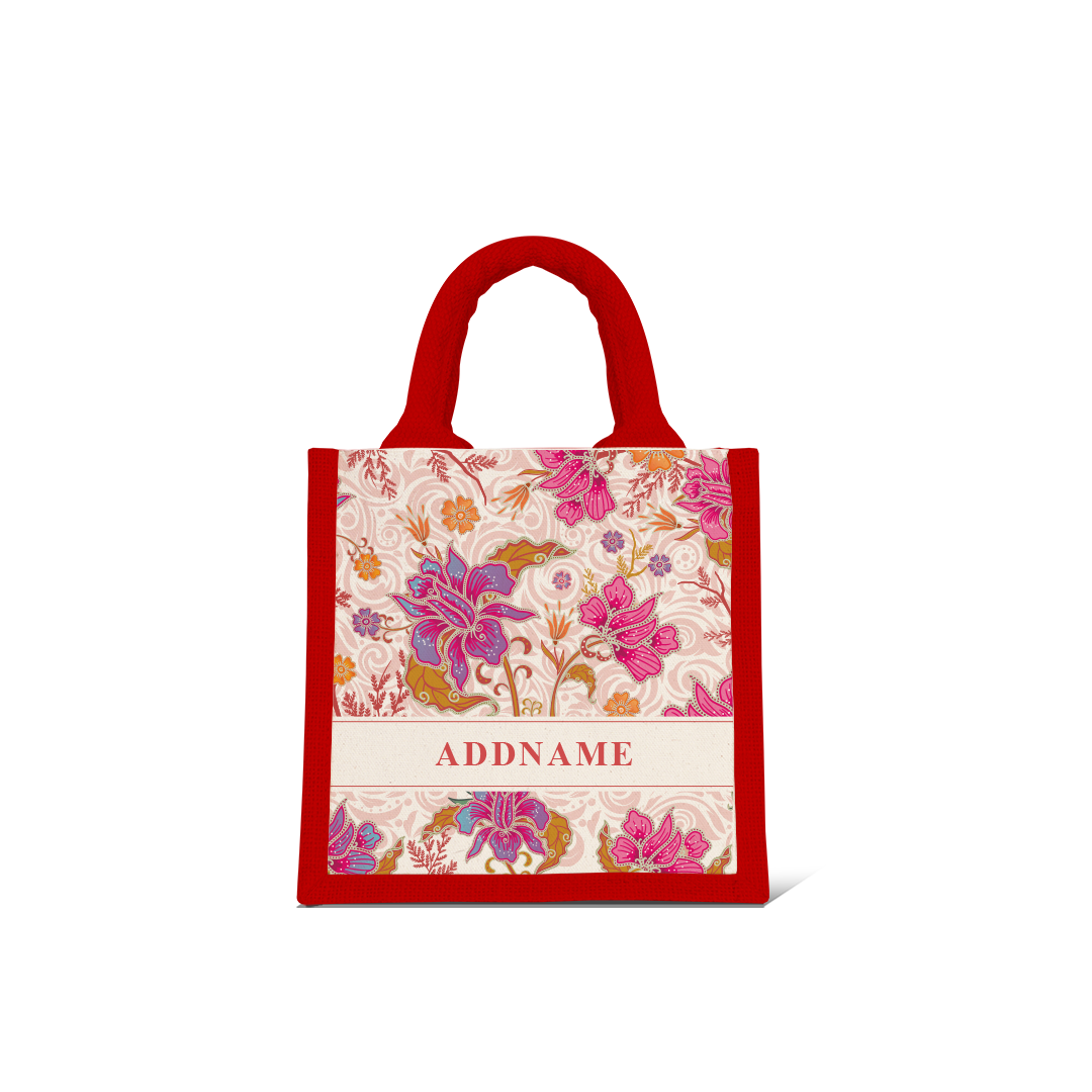 Modern Mahsuri Series - Legend Red Half Lining Lunch Bag