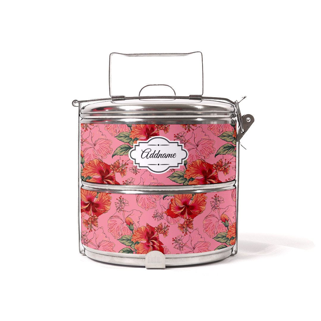 Hibiscus Two Tier Tiffin Carrier