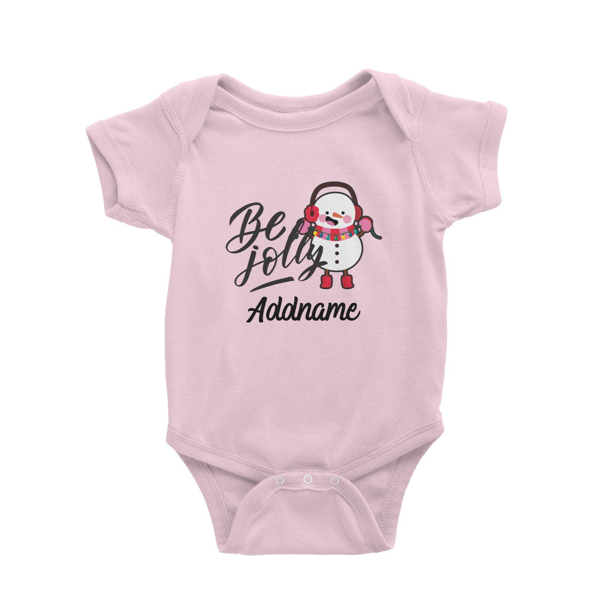 Christmas Series Happy Snowman Be Jolly Baby Romper