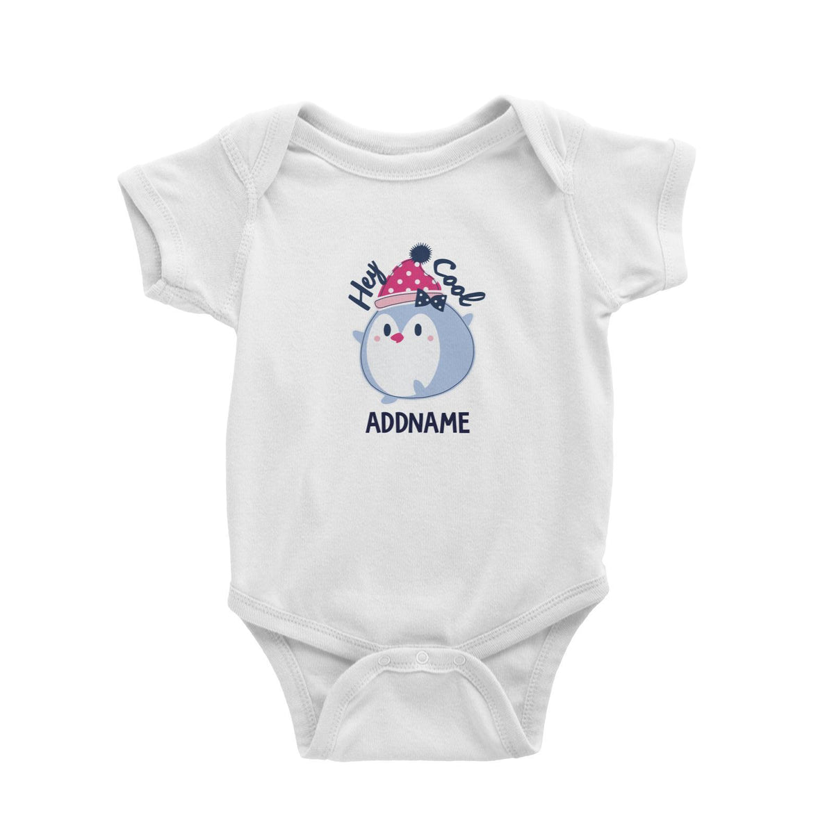 Cool Vibrant Series Hey Cool Penguin Addname Baby Romper
