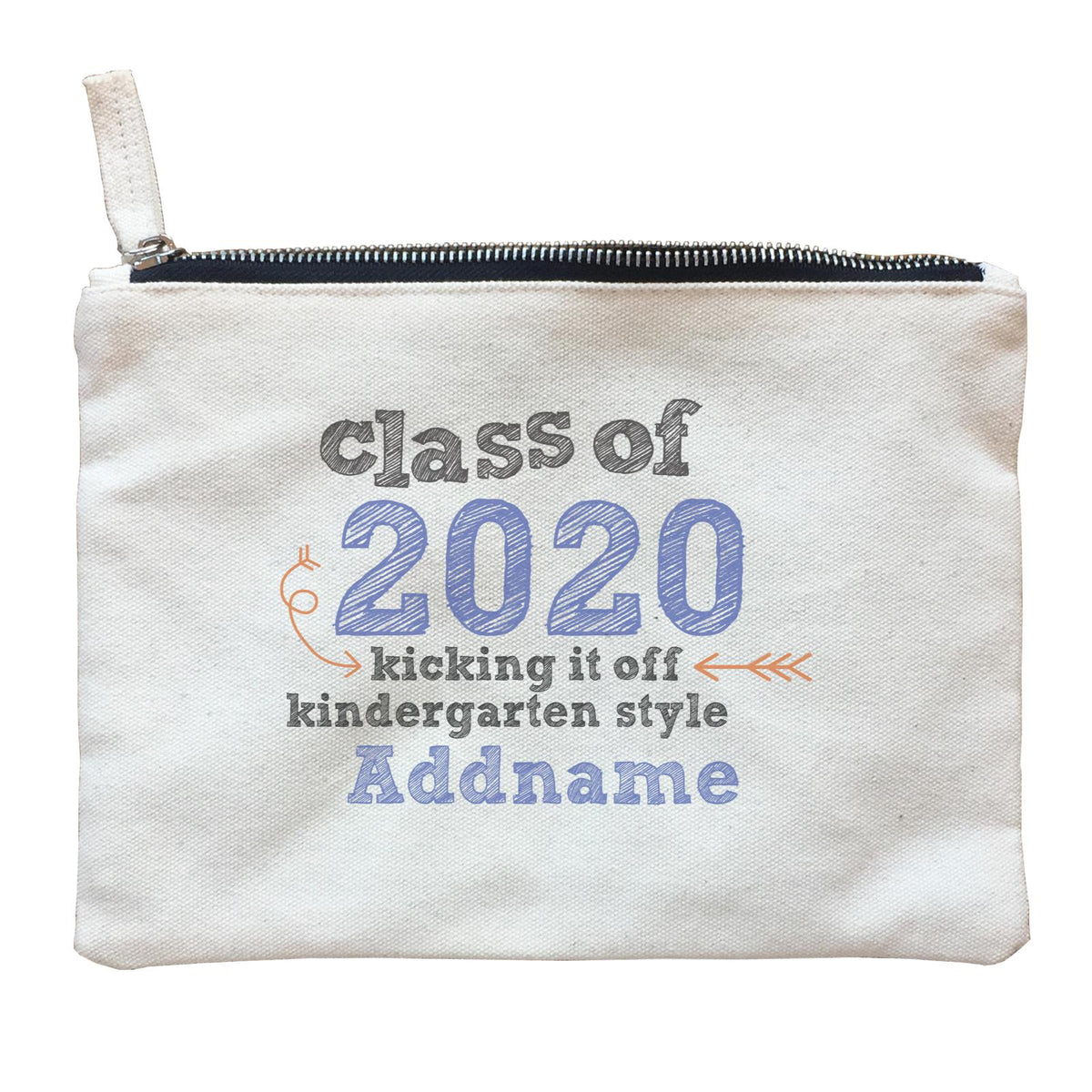 Graduation Series Kicking it off Kindergarten Style Zipper Pouch