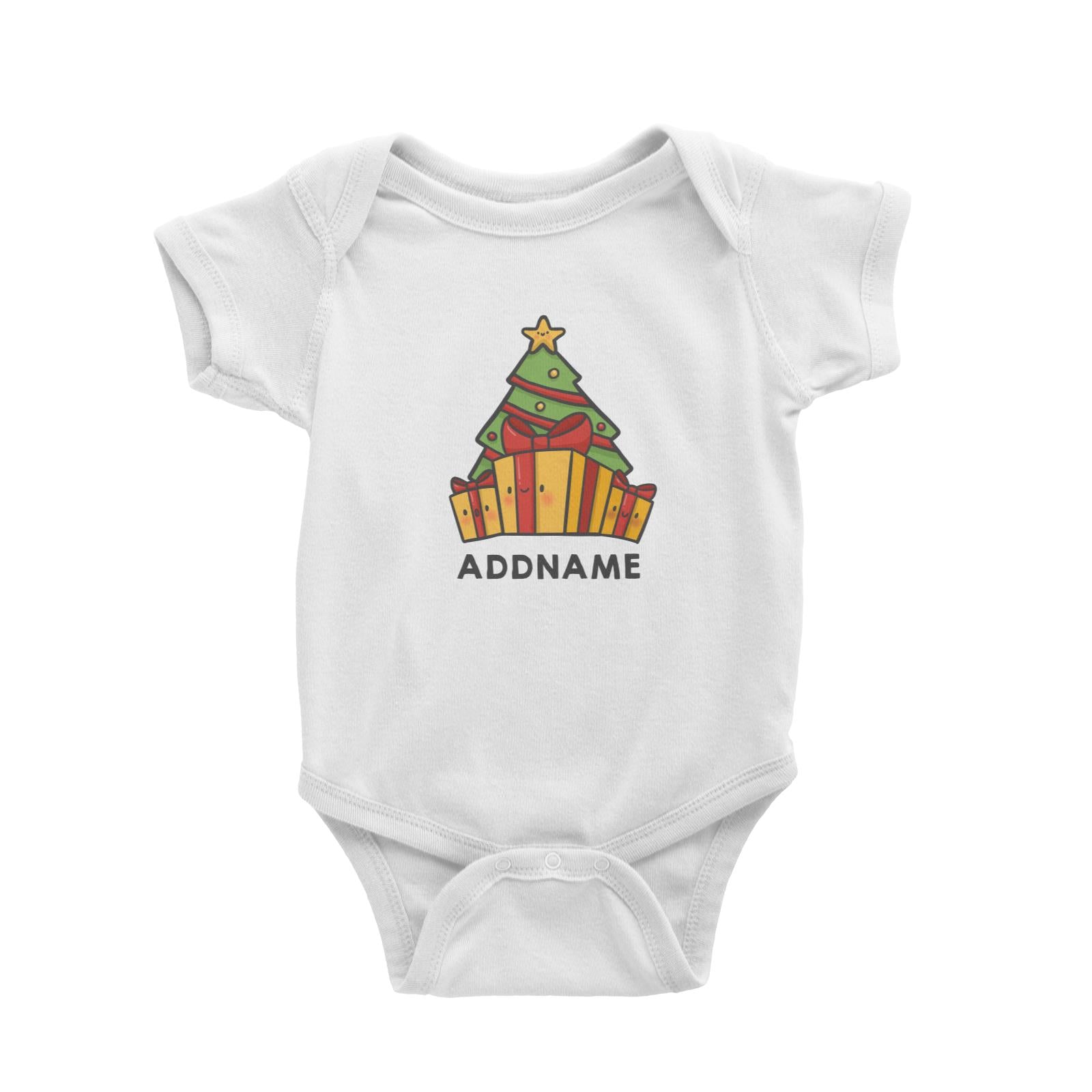 Xmas Cute Xmas Tree Gift Addname Baby Romper