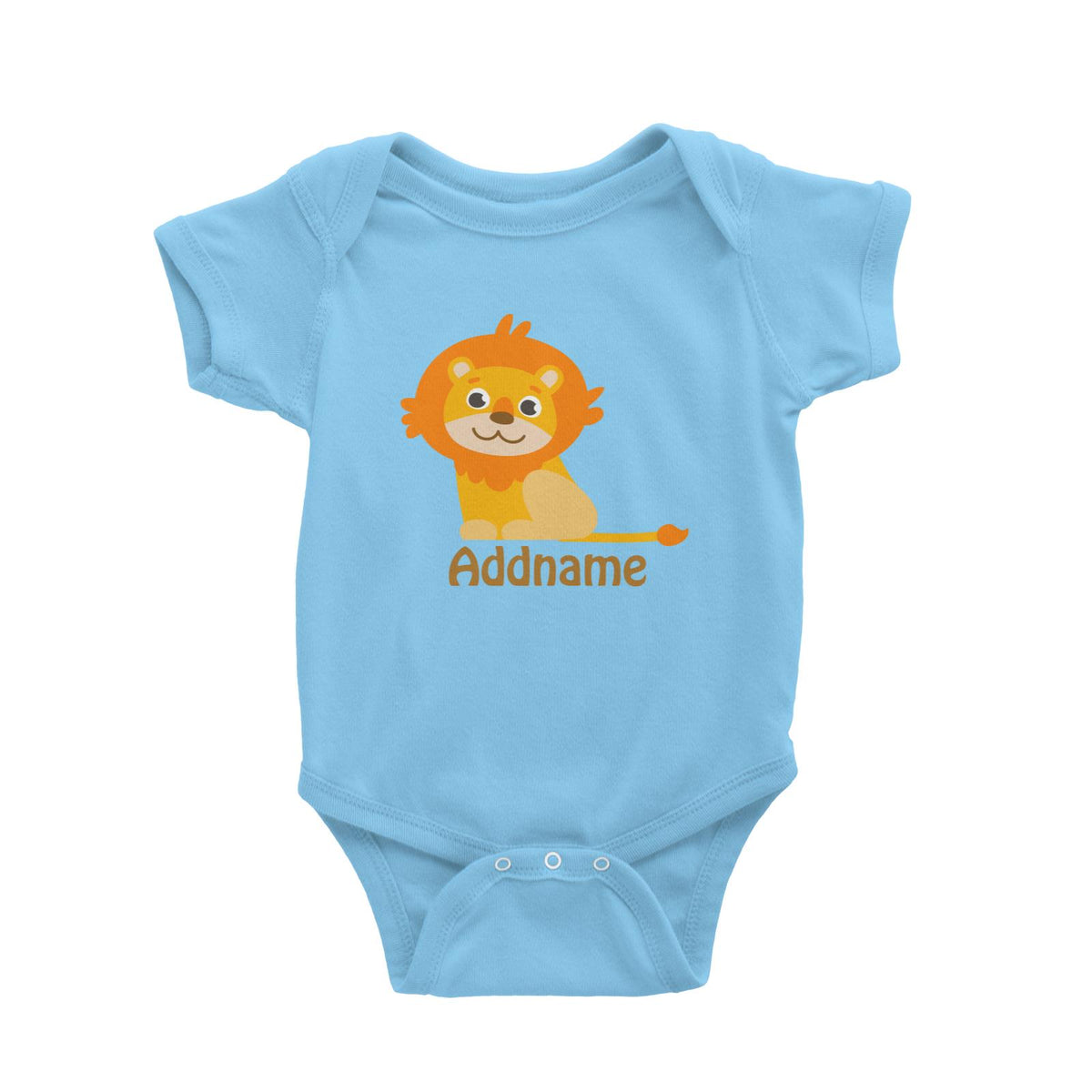 Animal Safari Jungle Lion Addname Baby Romper