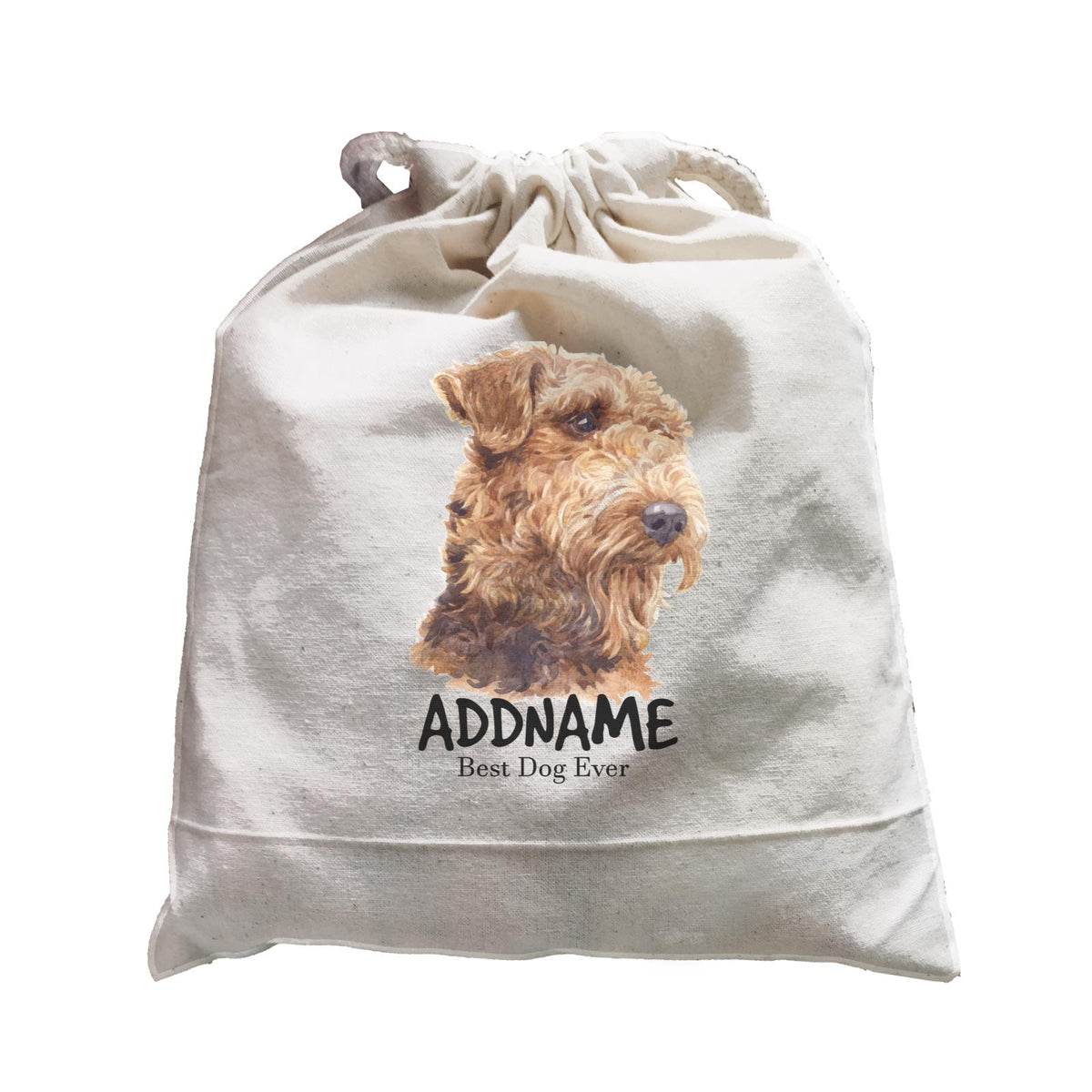 Watercolor Dog Airedale Terrier Best Dog Ever Addname Satchel