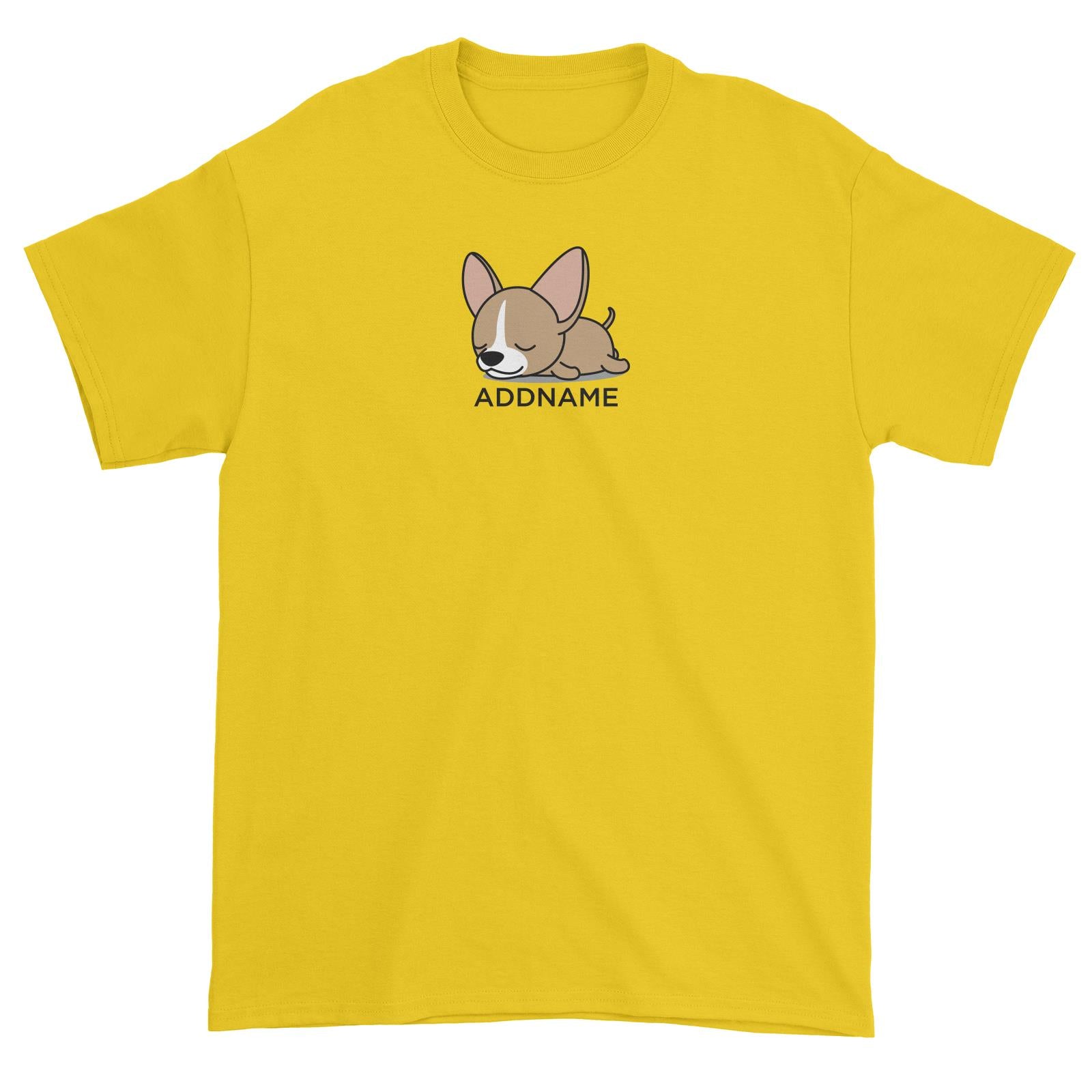 Lazy Chihuahua Dog Addname Unisex T-Shirt