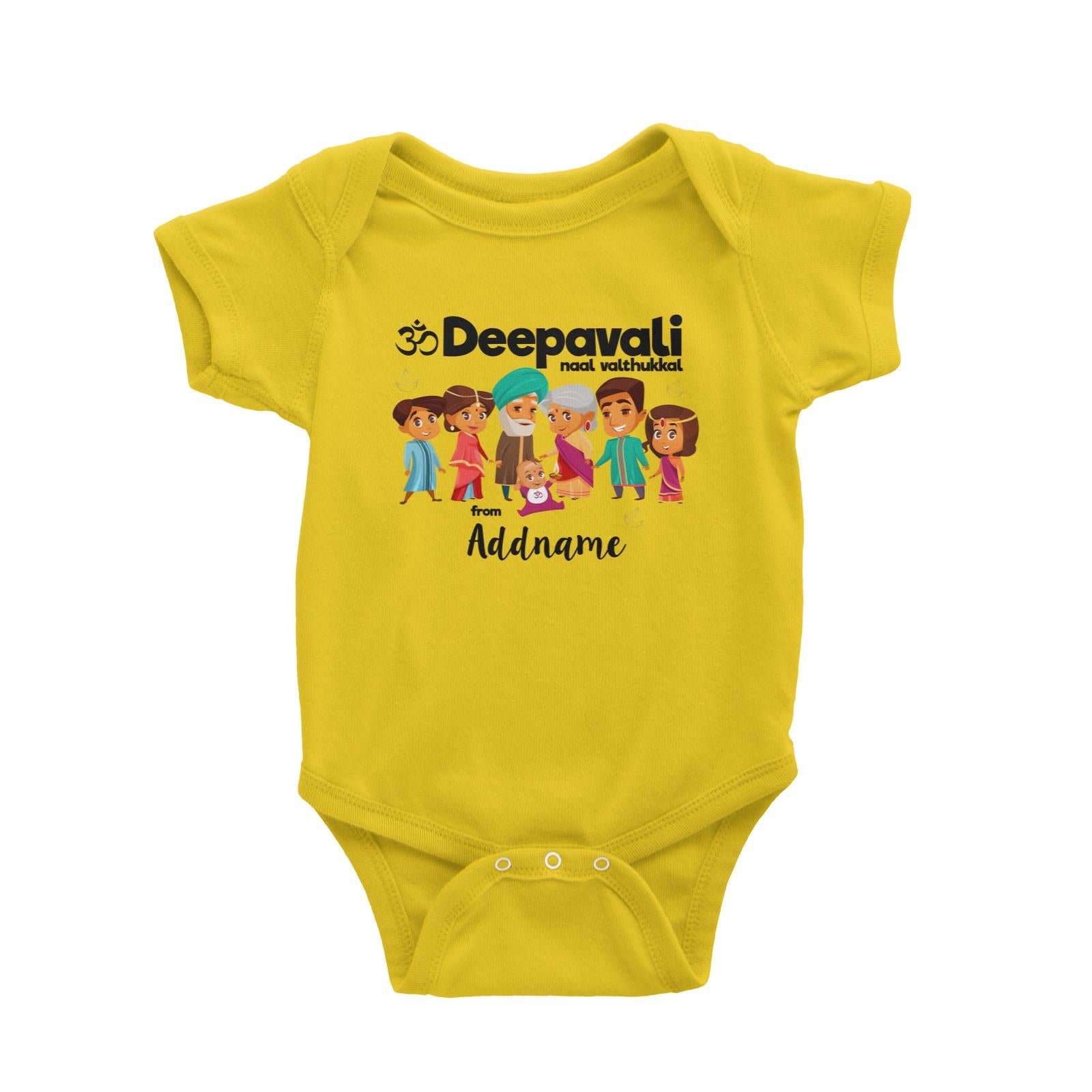 Cute Family Extended OM Deepavali From Addname Baby Romper
