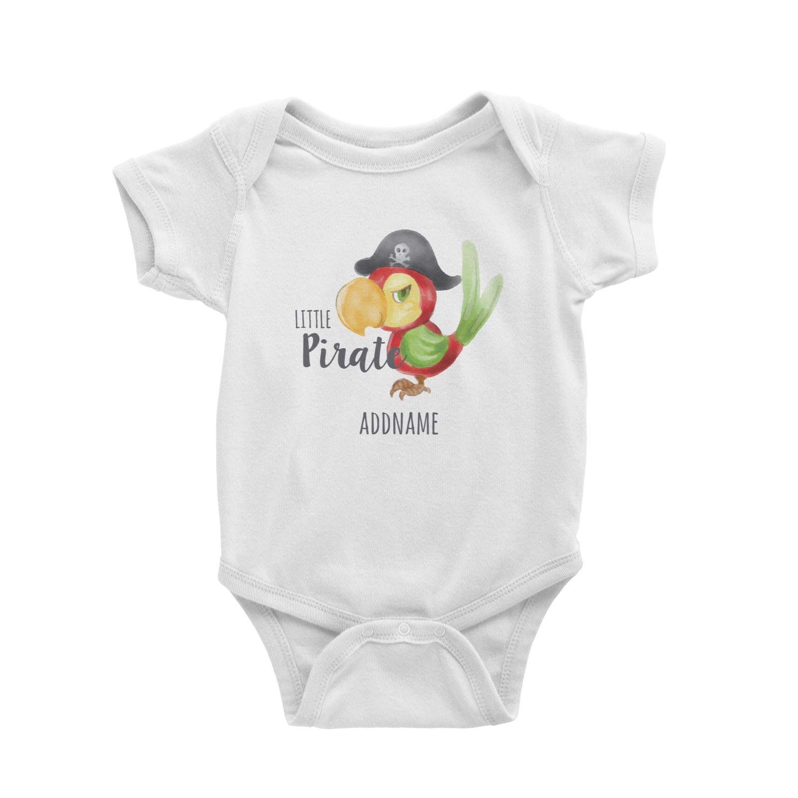 Little Pirate White Baby Romper