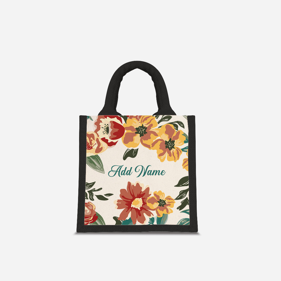 Deborah Series Half Lining Lunch Bag  - Taupe Black