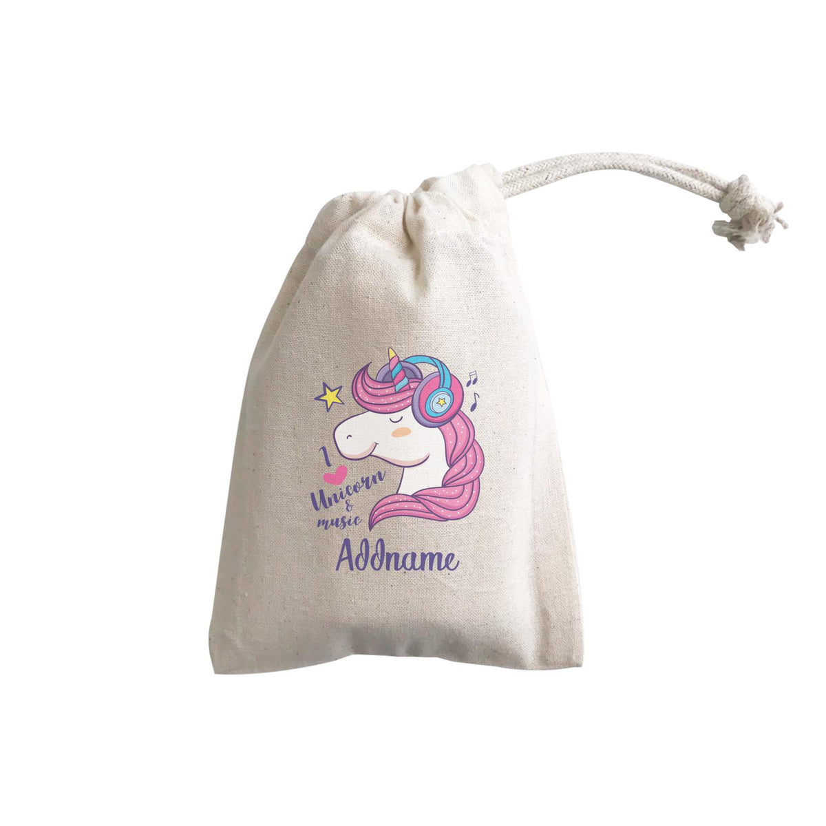 Cool Cute Unicorn I Love Unicorn &amp; Music Addname GP Gift Pouch