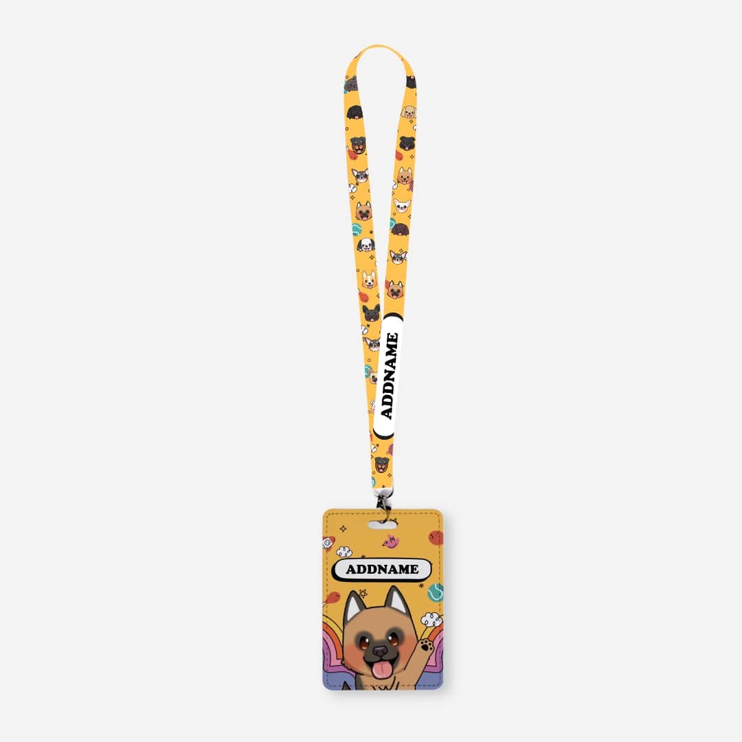 Paw Print Series Lanyard with Cardholder - German Shepherd
