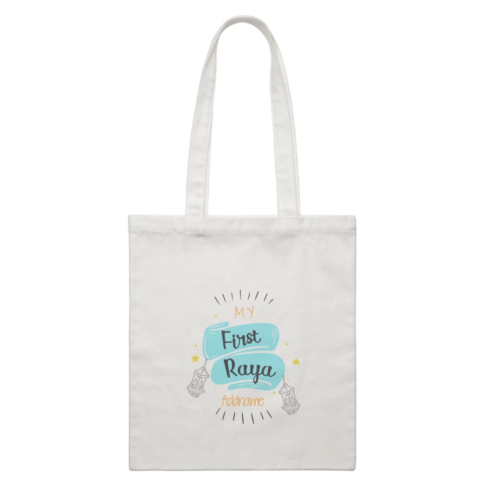 Raya Banner My First Raya Addname Accessories White Canvas Bag