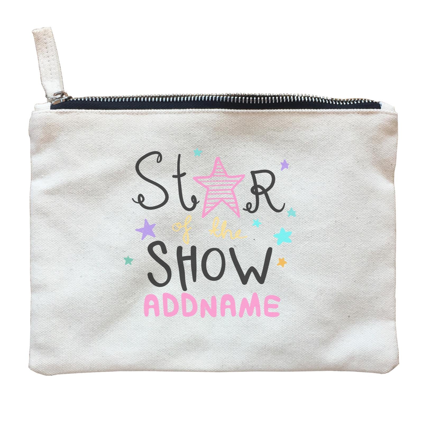 Children's Day Gift Series Star Of The Show Pink Addname  Zipper Pouch