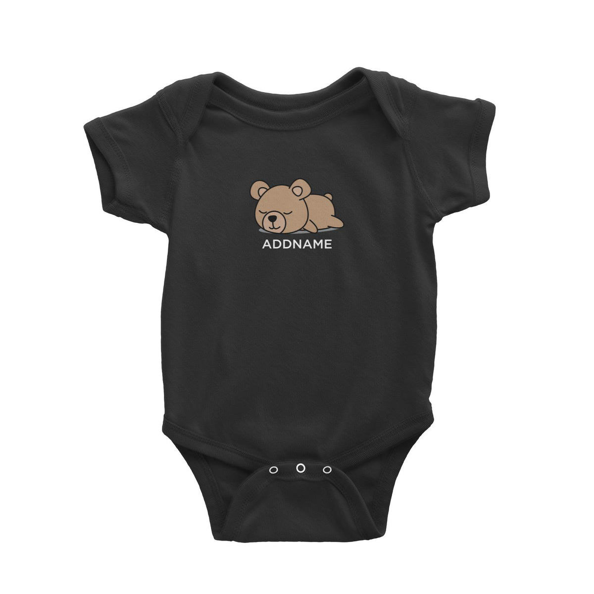 Lazy Bear Addname Baby Romper