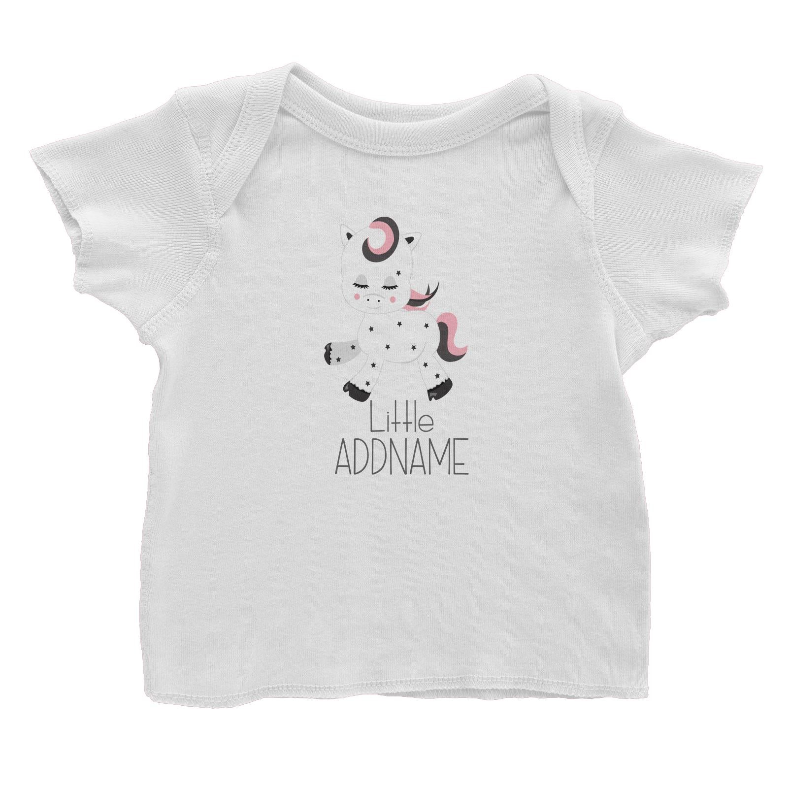 Nursery Animals Little Pony with Stars Addname Baby T-Shirt