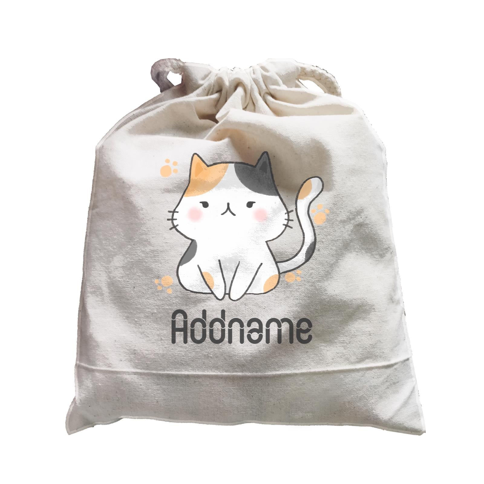 Cute Hand Drawn Style Cat Addname Satchel