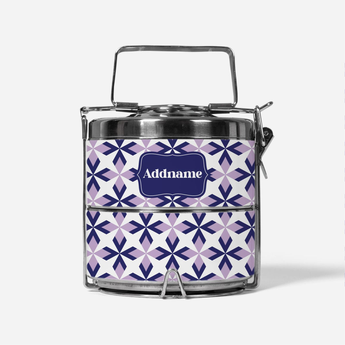Ixora Series Two Tier Tiffin Carrier - Purple