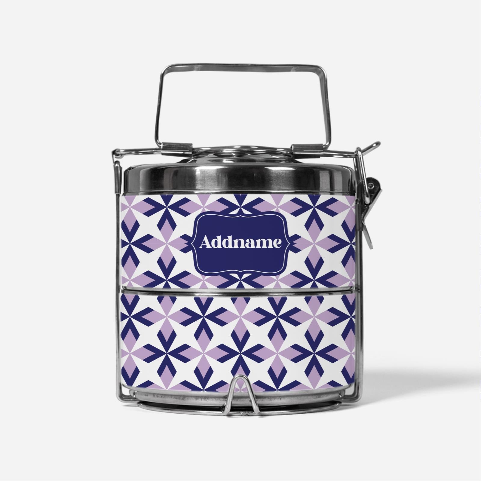 Ixora Series Two Tier Tiffin Carrier - Purple