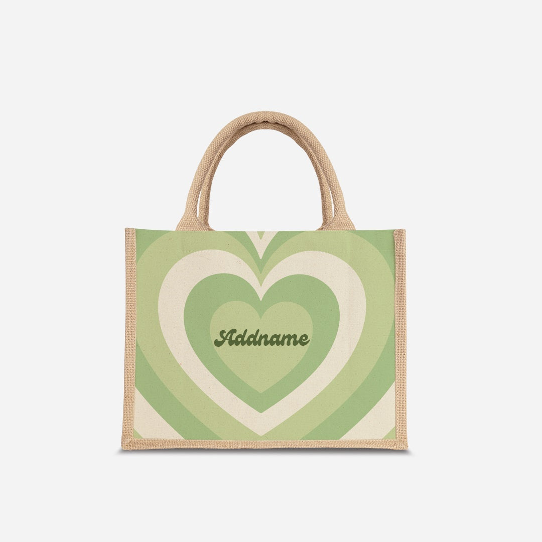 Affection Series Half Lining Small Jute Bag - Buttercup Natural