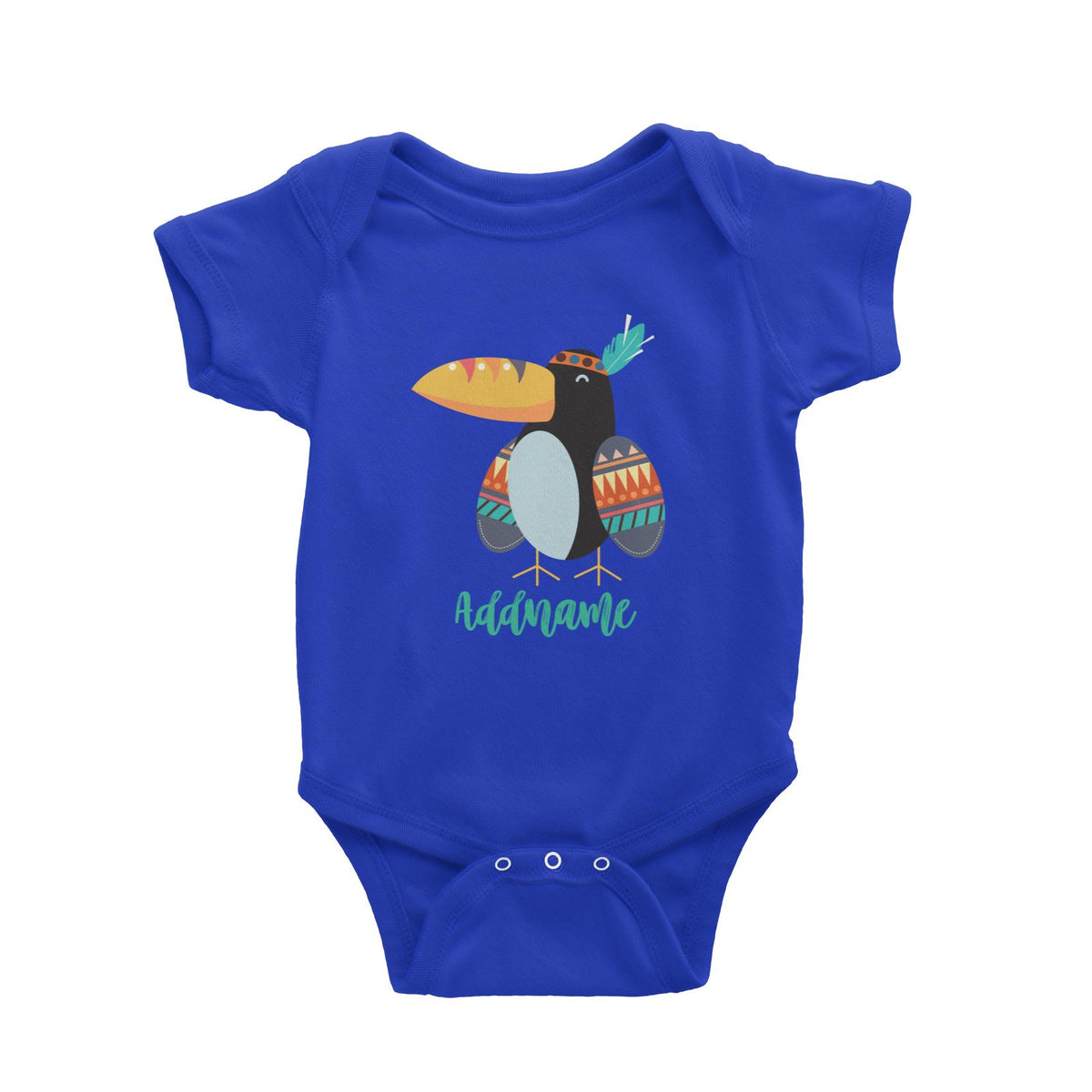 Animal Tribal Bird Addname Baby Romper