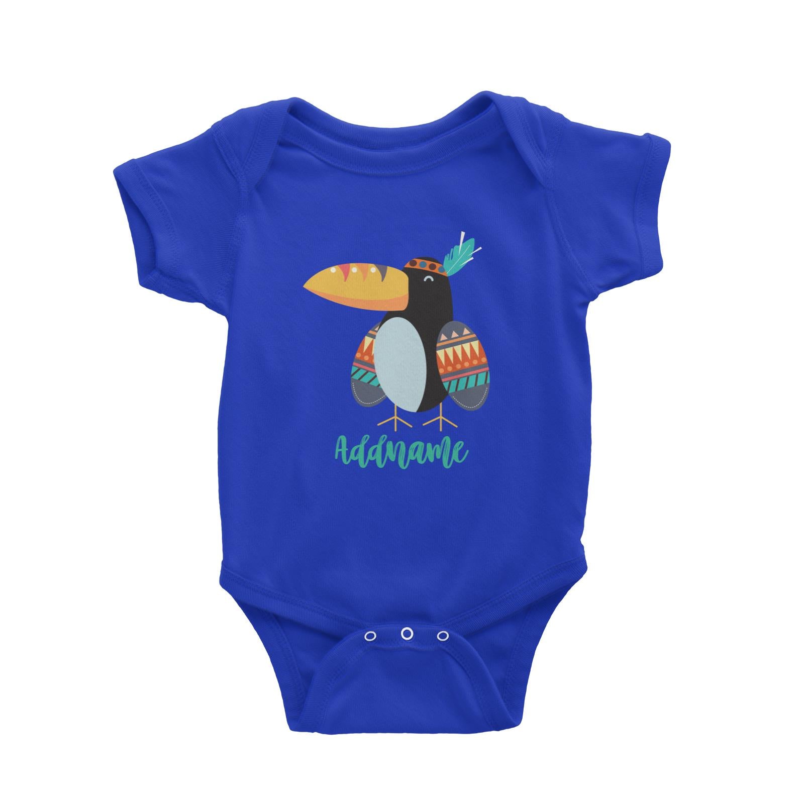 Animal Tribal Bird Addname Baby Romper