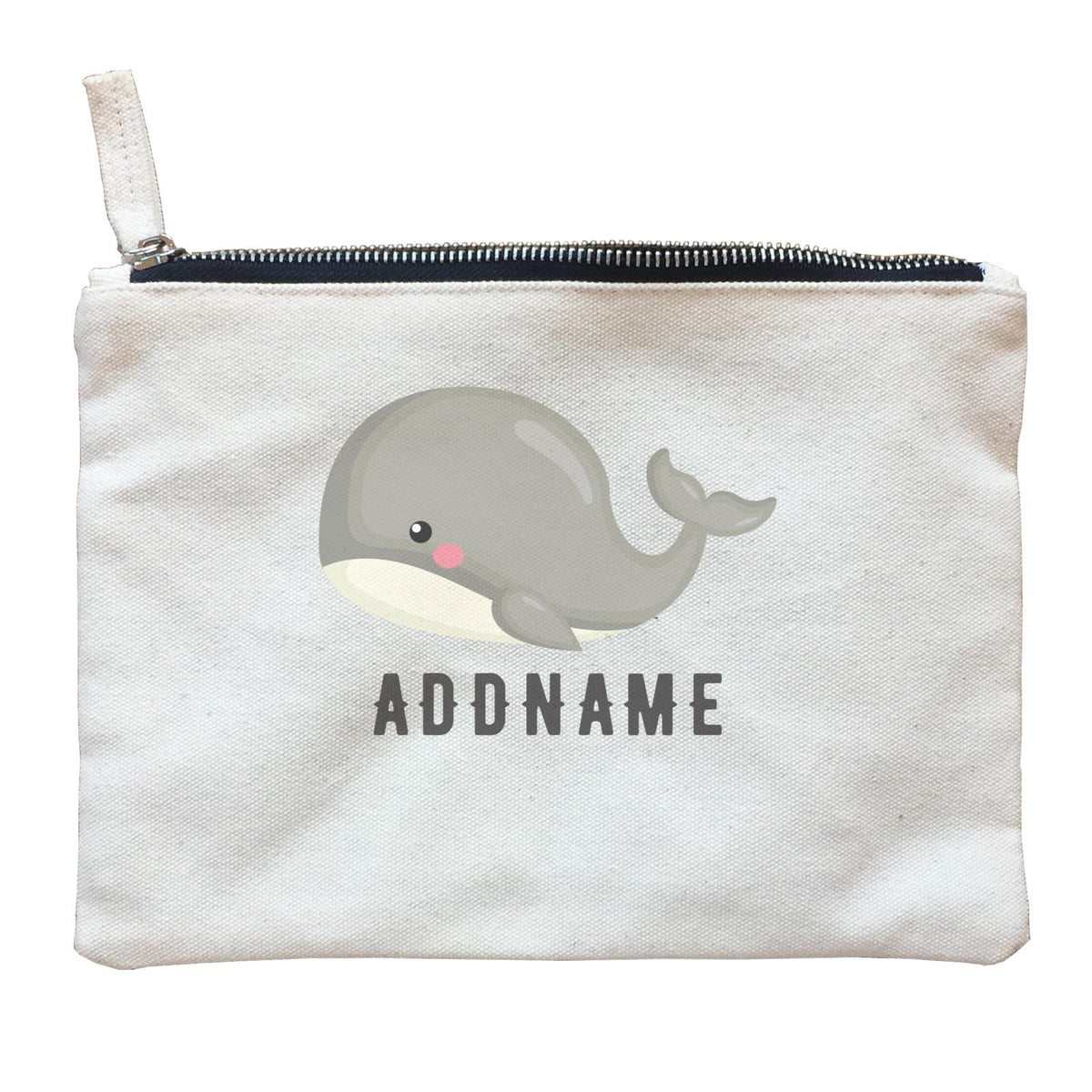 Birthday Sailor Baby Whale Addname Zipper Pouch
