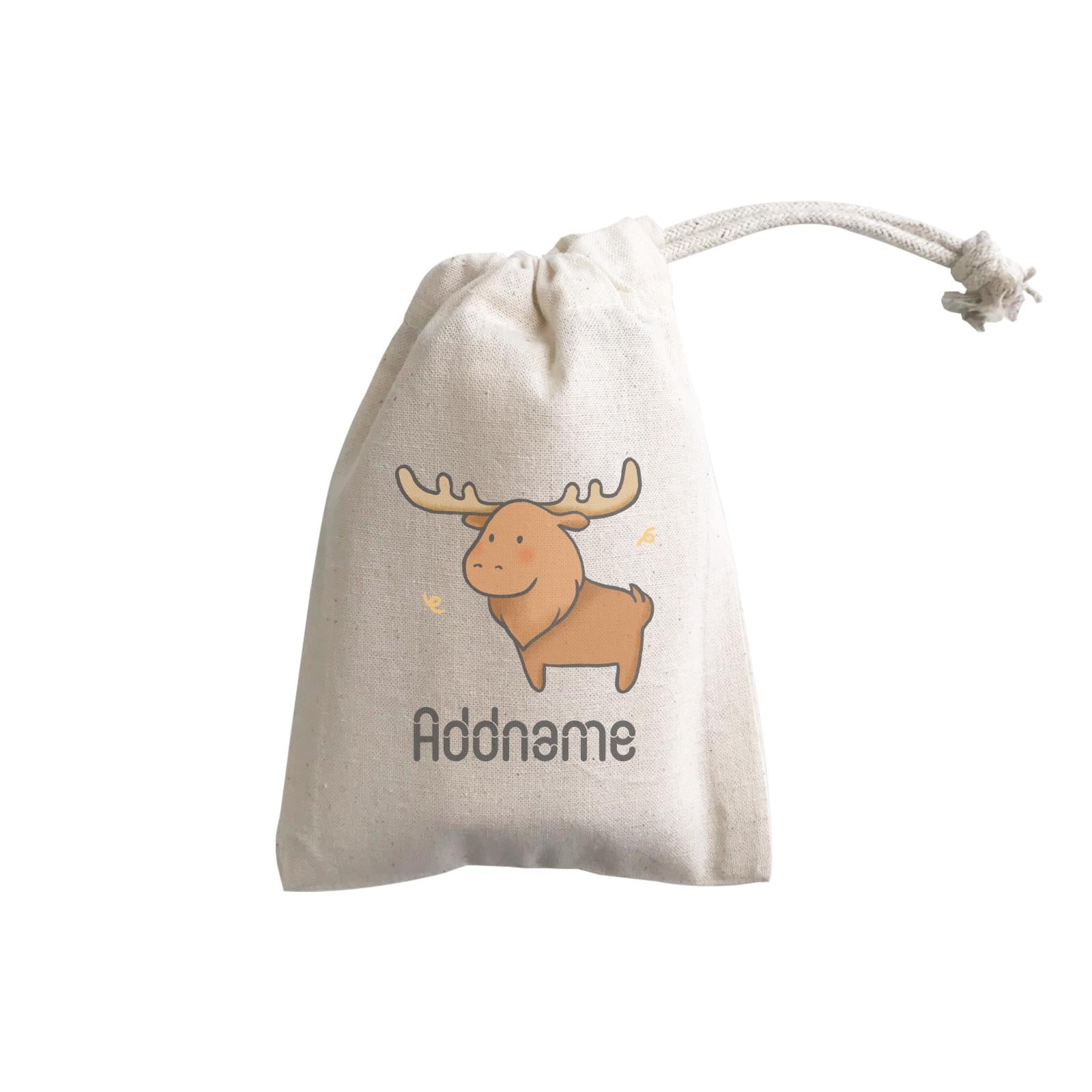 Cute Hand Drawn Style Moose Addname GP Gift Pouch