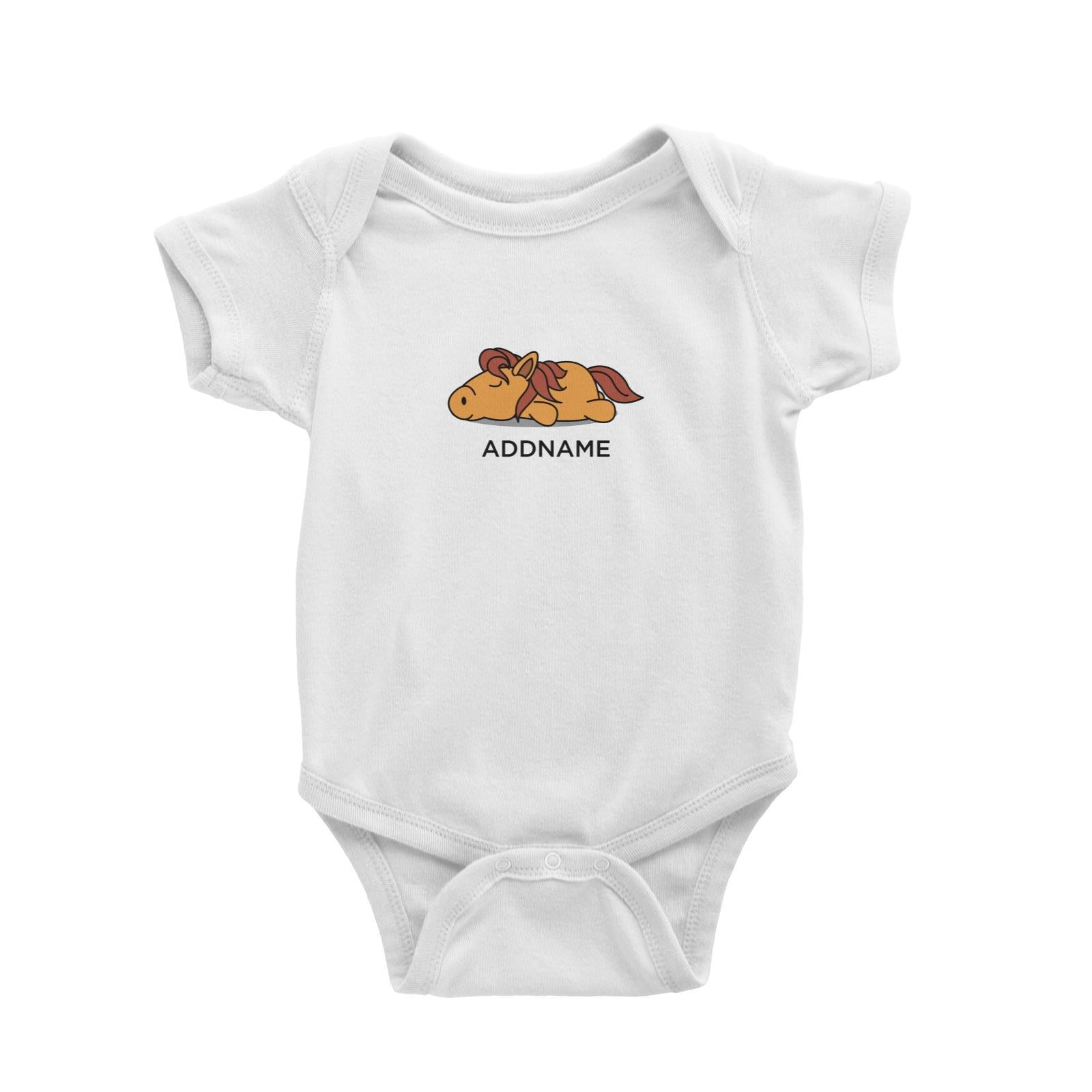 Lazy Horse Addname Baby Romper