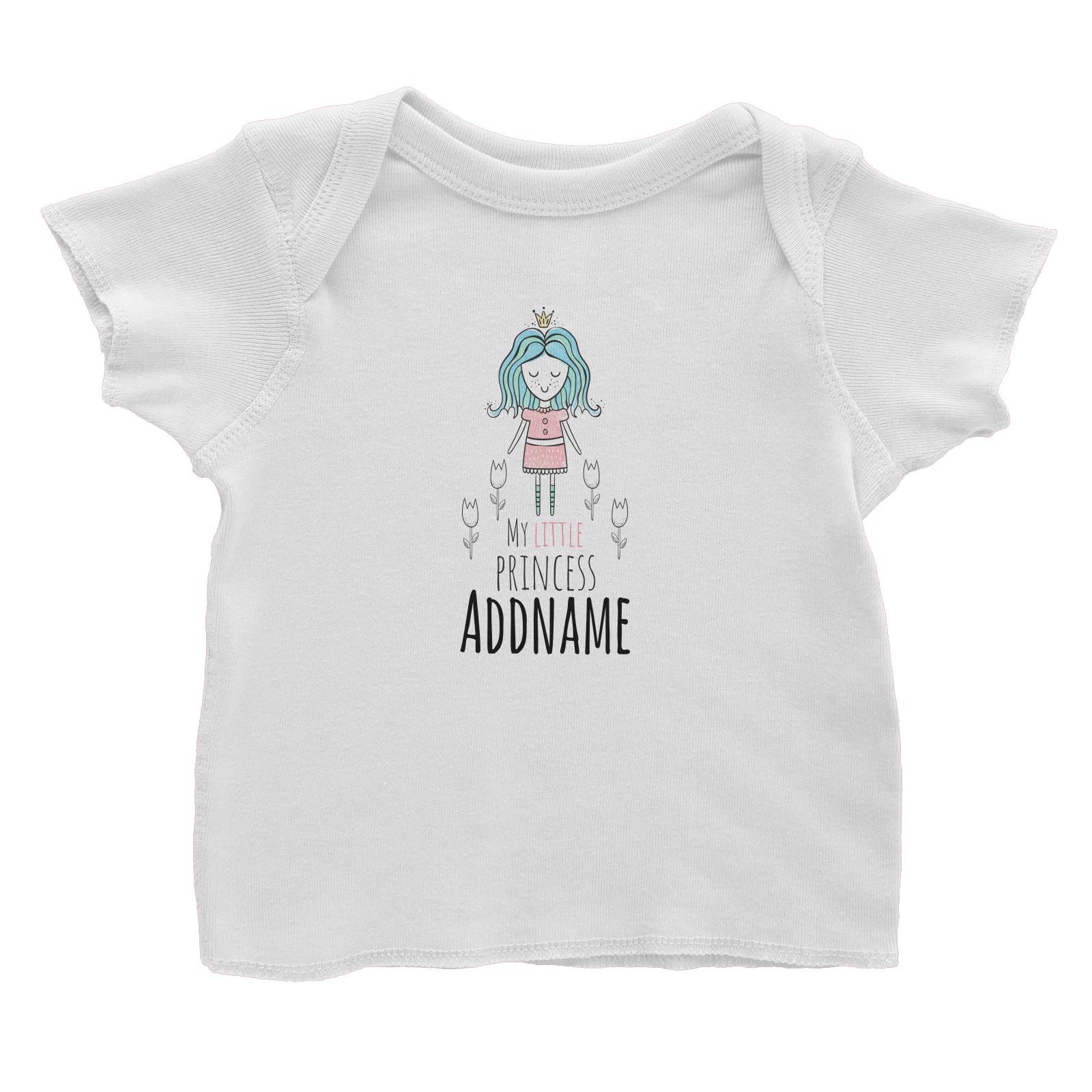 Drawn Dreamy Elements Little Princess Addname Baby T-Shirt
