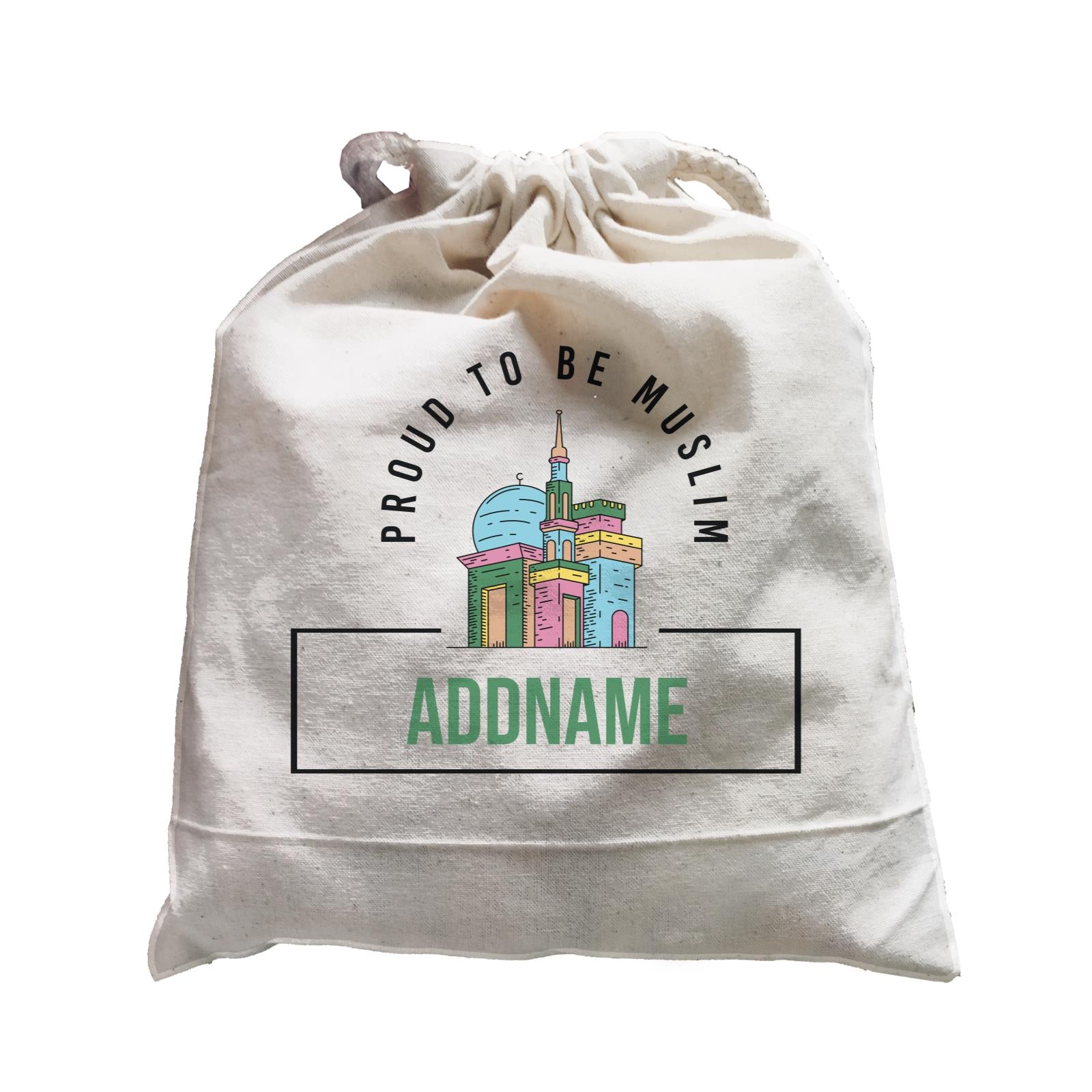 Proud To Be Muslim Colorful Mosque Addname Satchel