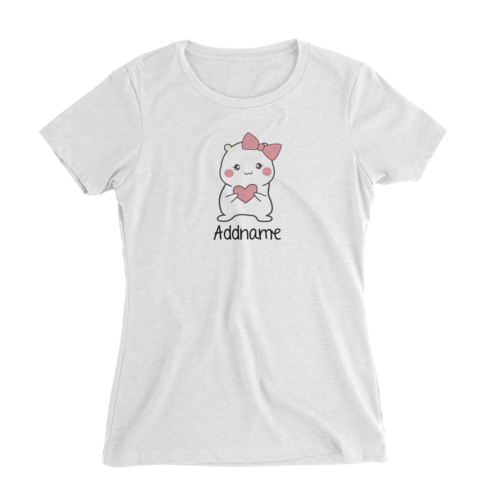 Cute Hamster Mommy Addname Women Slim Fit T-Shirt
