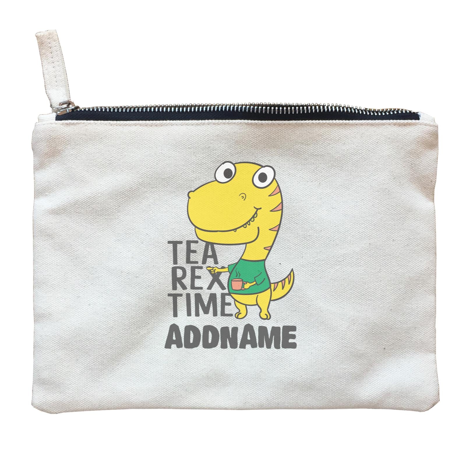Super Cute Dinosaur Tea Rex Time Zipper Pouch