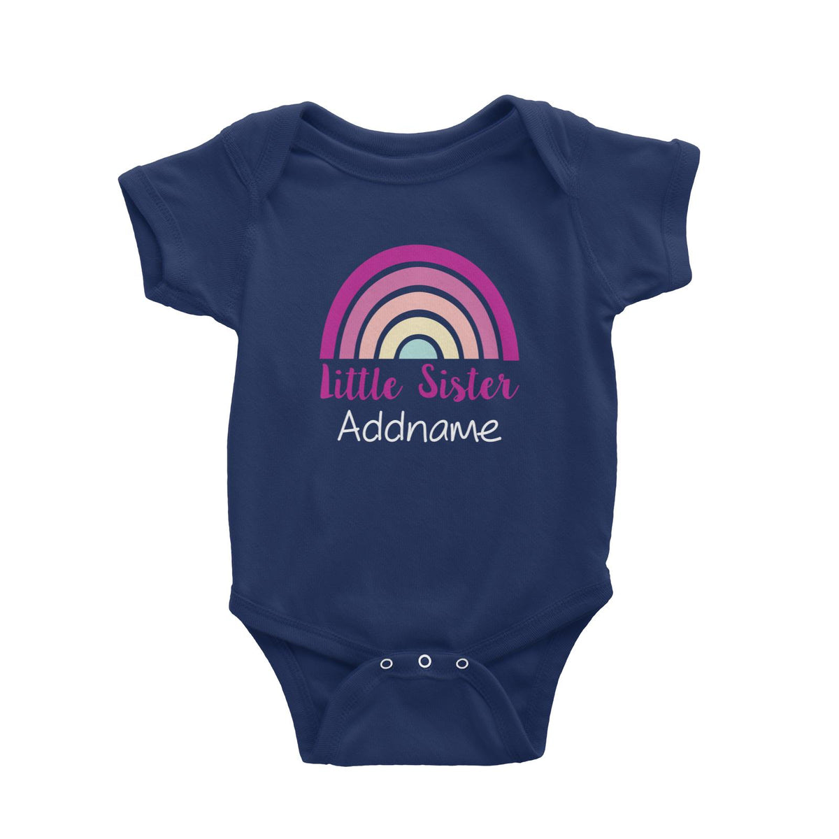 Colourful Rainbow Little Sister Baby Romper