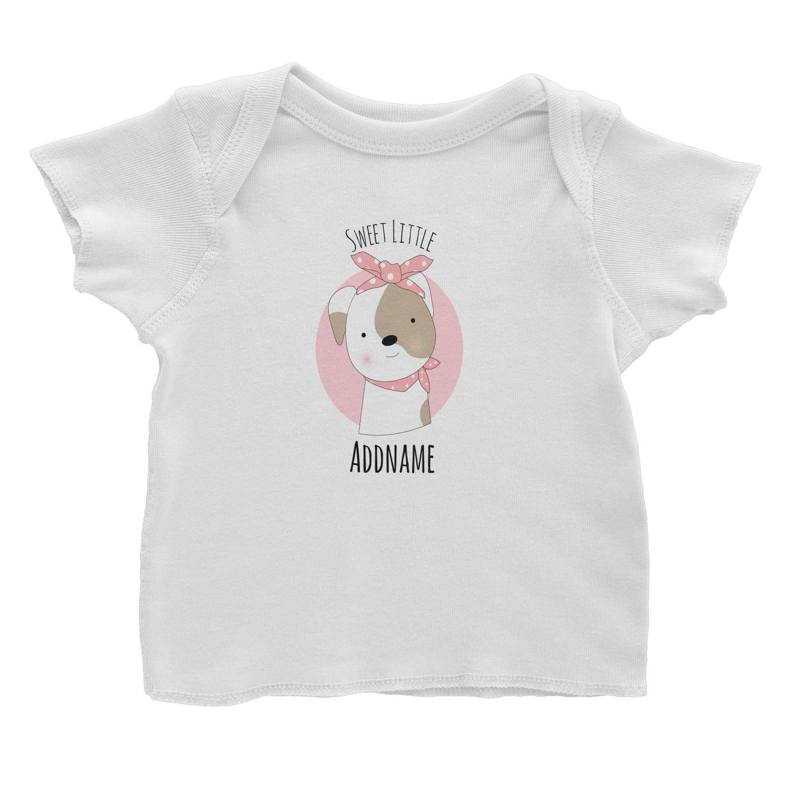 Sweet Animals Sketches Dog Sweet Little Addname Baby T-Shirt