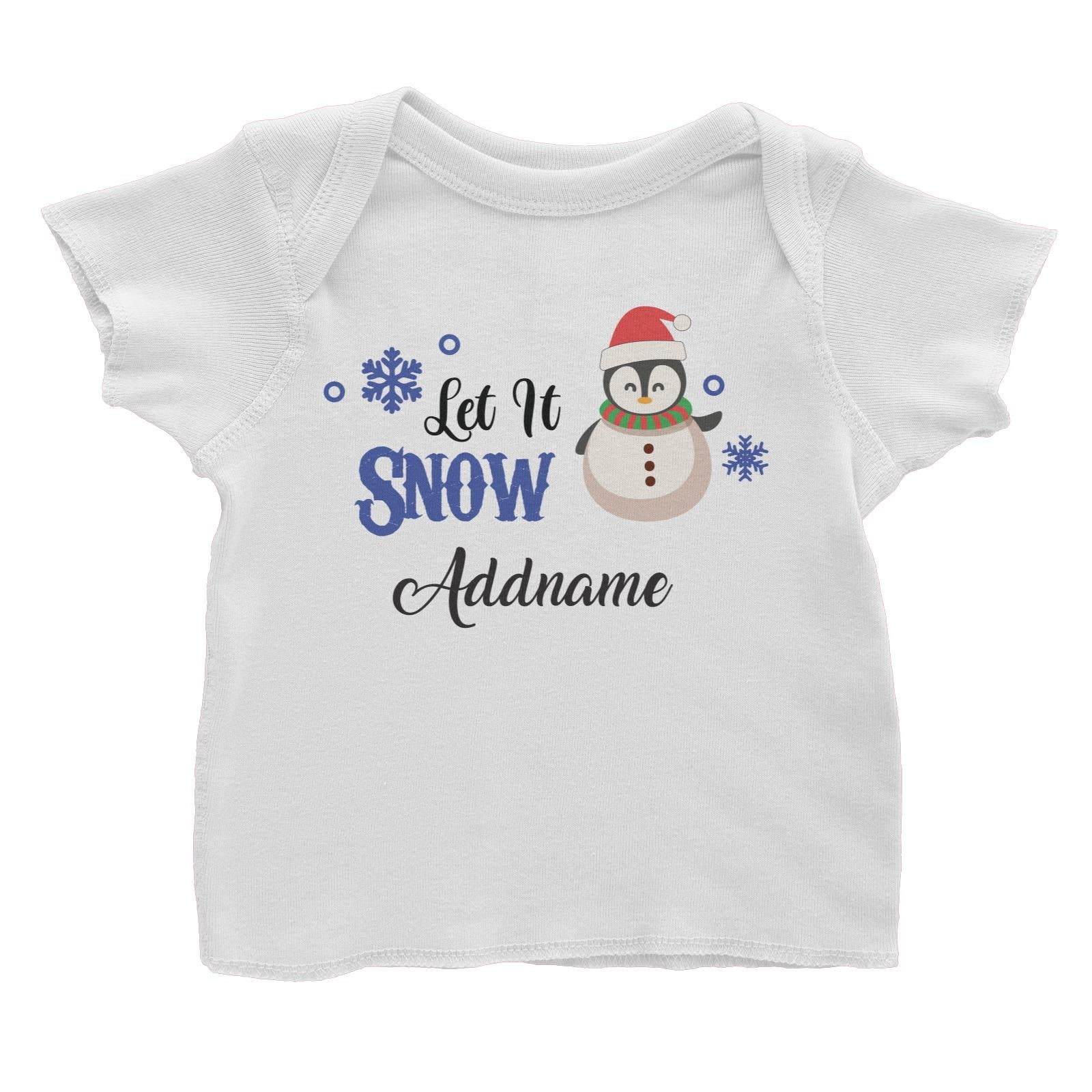 Christmas Series Happy Snowman Let It Snow Baby T-Shirt