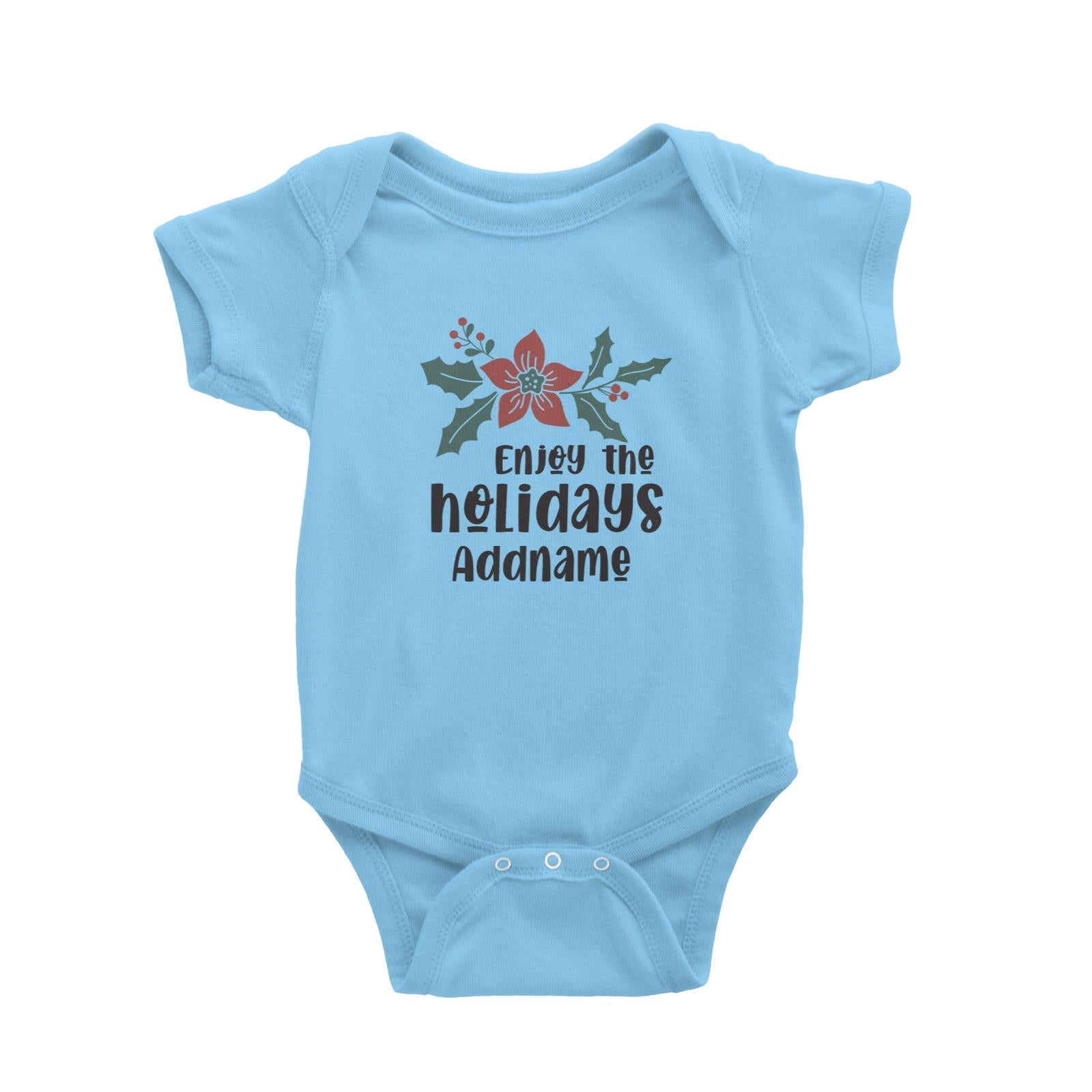 Christmas Series Holly Enjoy The Holidays Baby Romper
