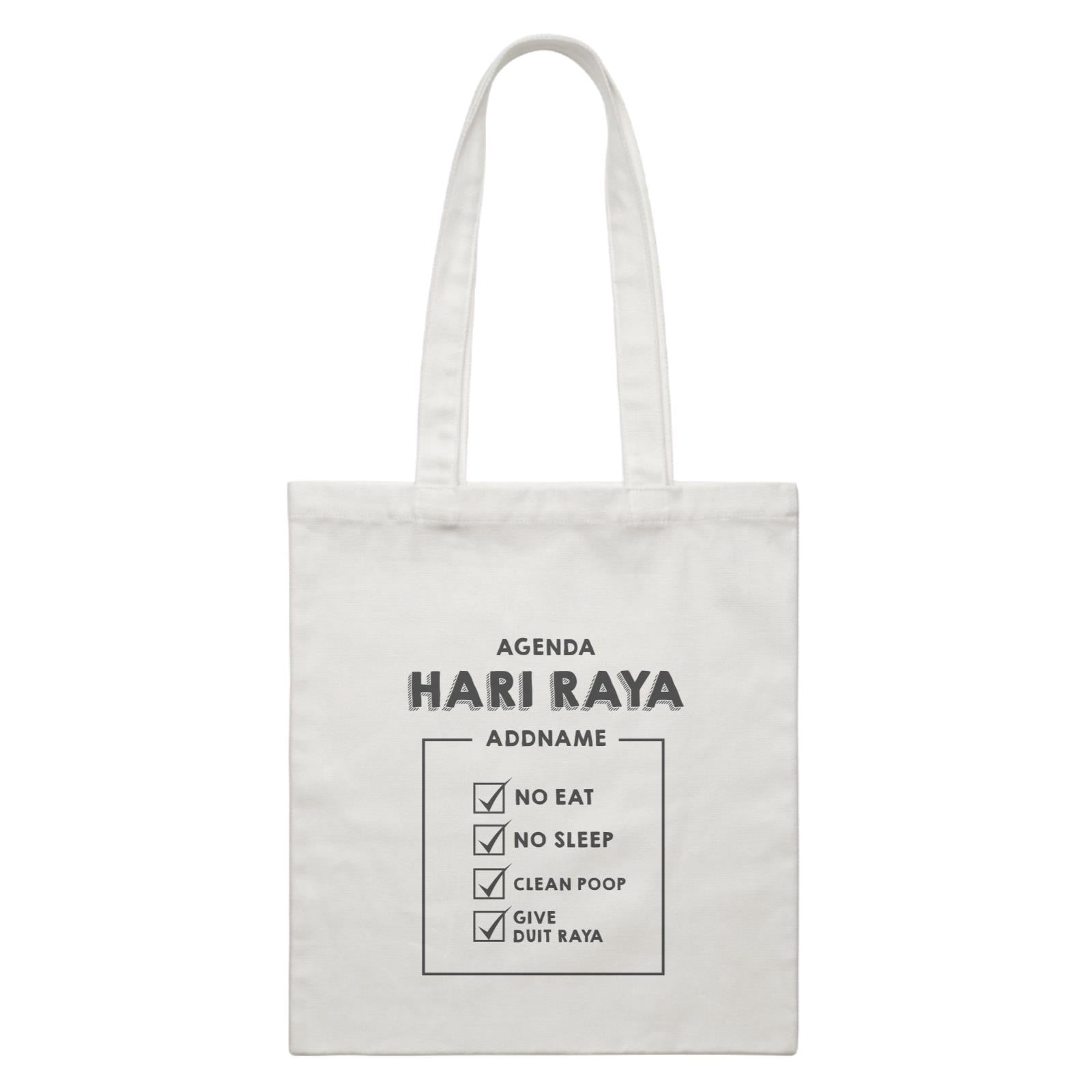 Mom N Dads Agenda Hari Raya White Canvas Bag