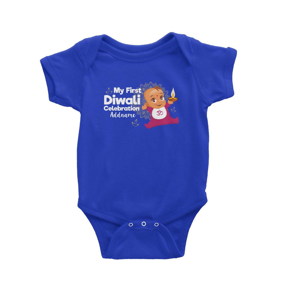 Cute Baby My First Diwali Celebration Addname Baby Romper