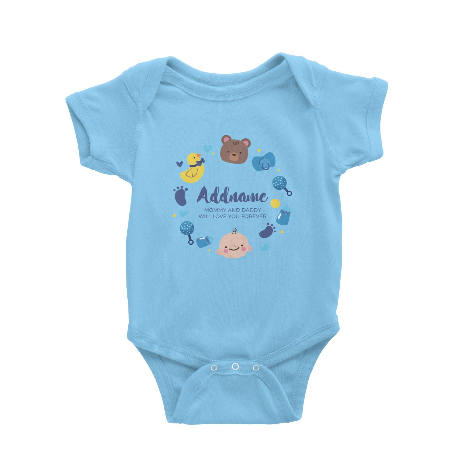 Cute Baby Boy Elements Personalizable with Name and Text Baby Romper