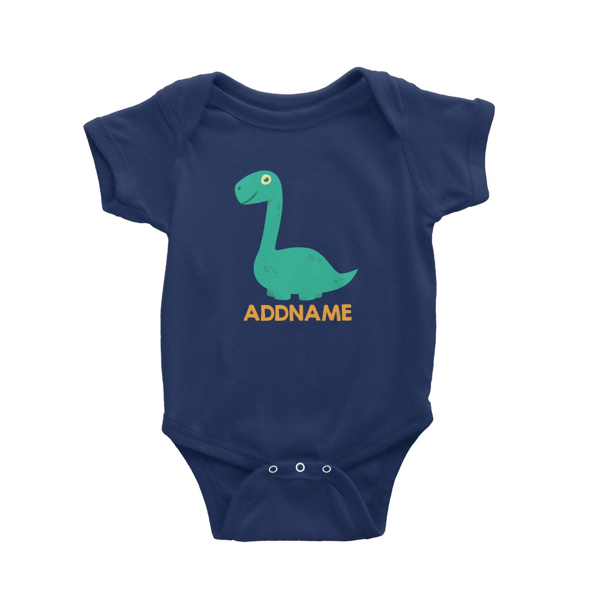 Cute Long Neck Dinosaur Personalizable Design Baby Romper