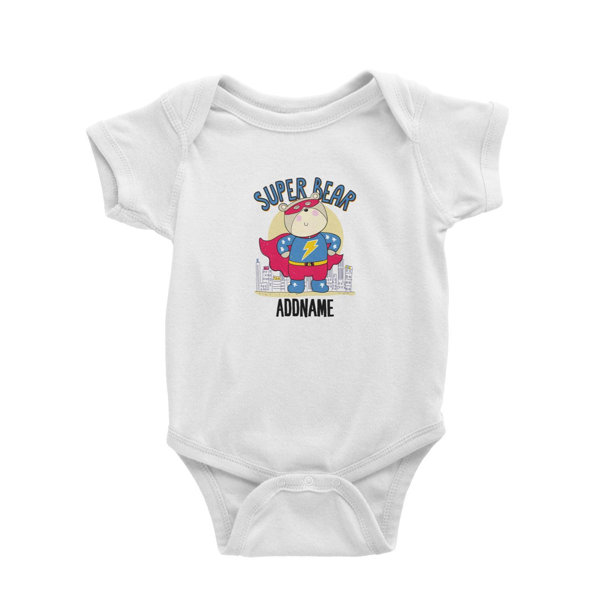 Cool Vibrant Series Super Bear Addname Baby Romper