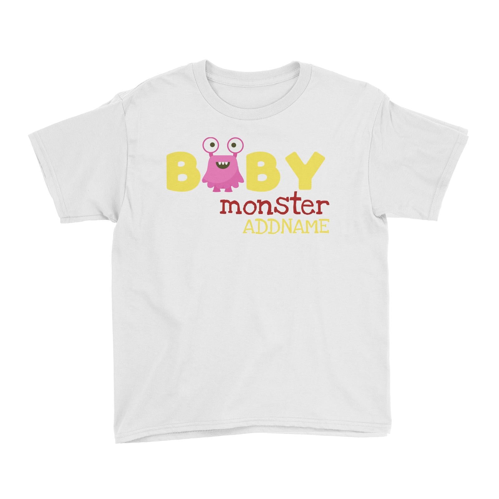 Pink Baby Monster Addname Kid's T-Shirt