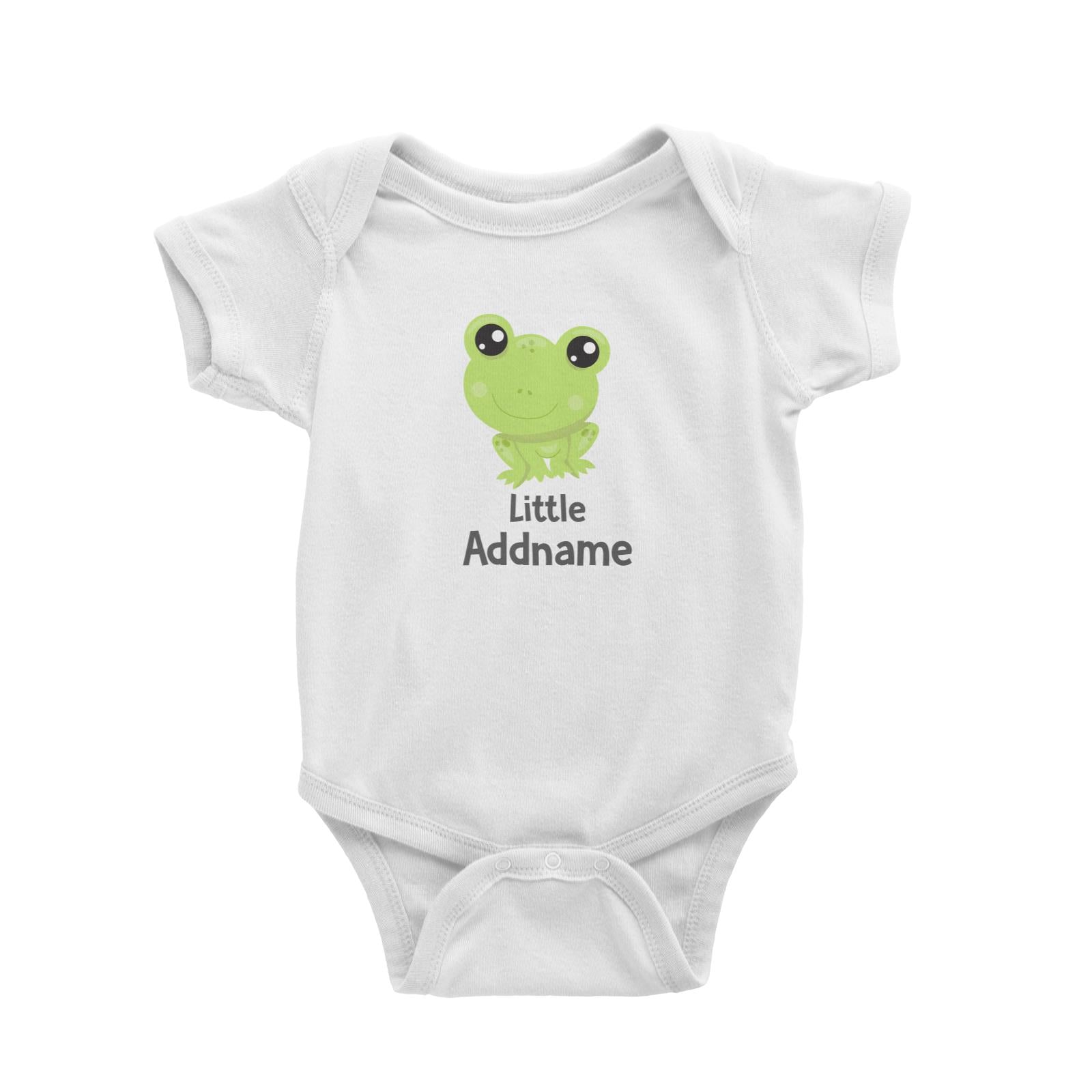 Spring Animals Frog Little Addname White Baby Romper