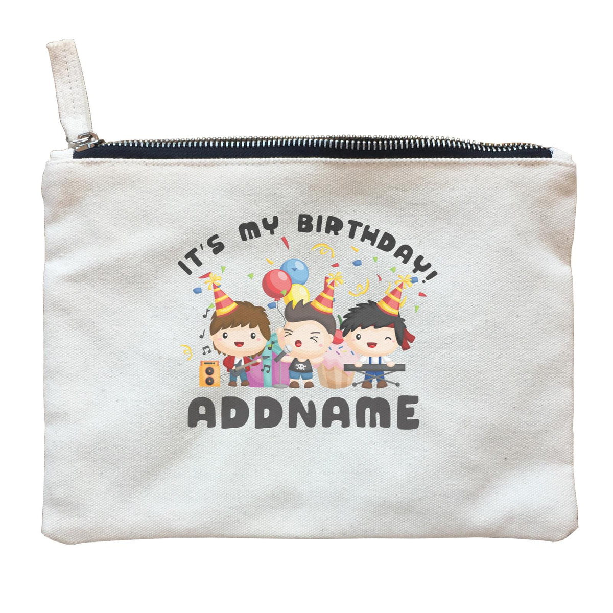 Birthday Music Band Boy Group It's My Bitrhday Addname Zipper Pouch