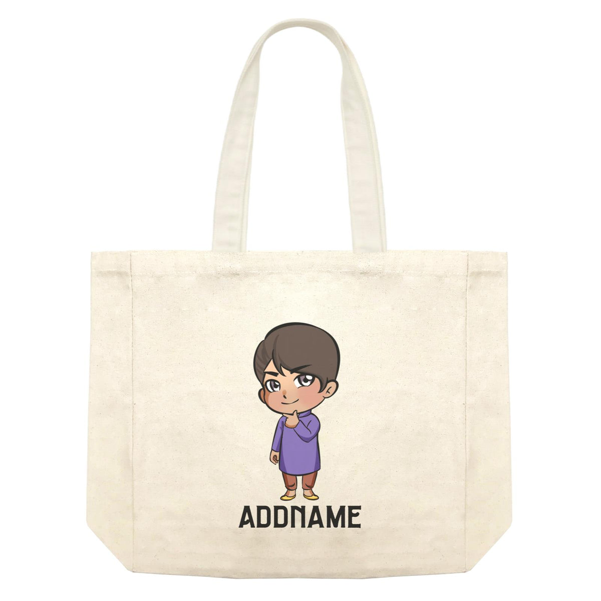 Deepavali Series Chibi Little Boy Addname Shopping Bag
