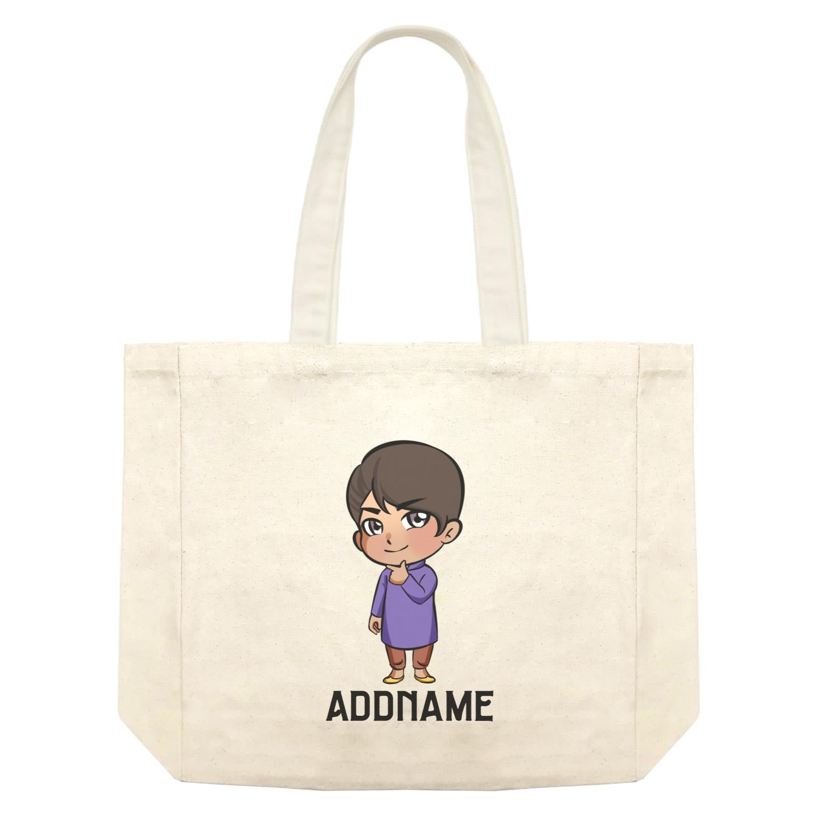 Deepavali Series Chibi Little Boy Addname Shopping Bag