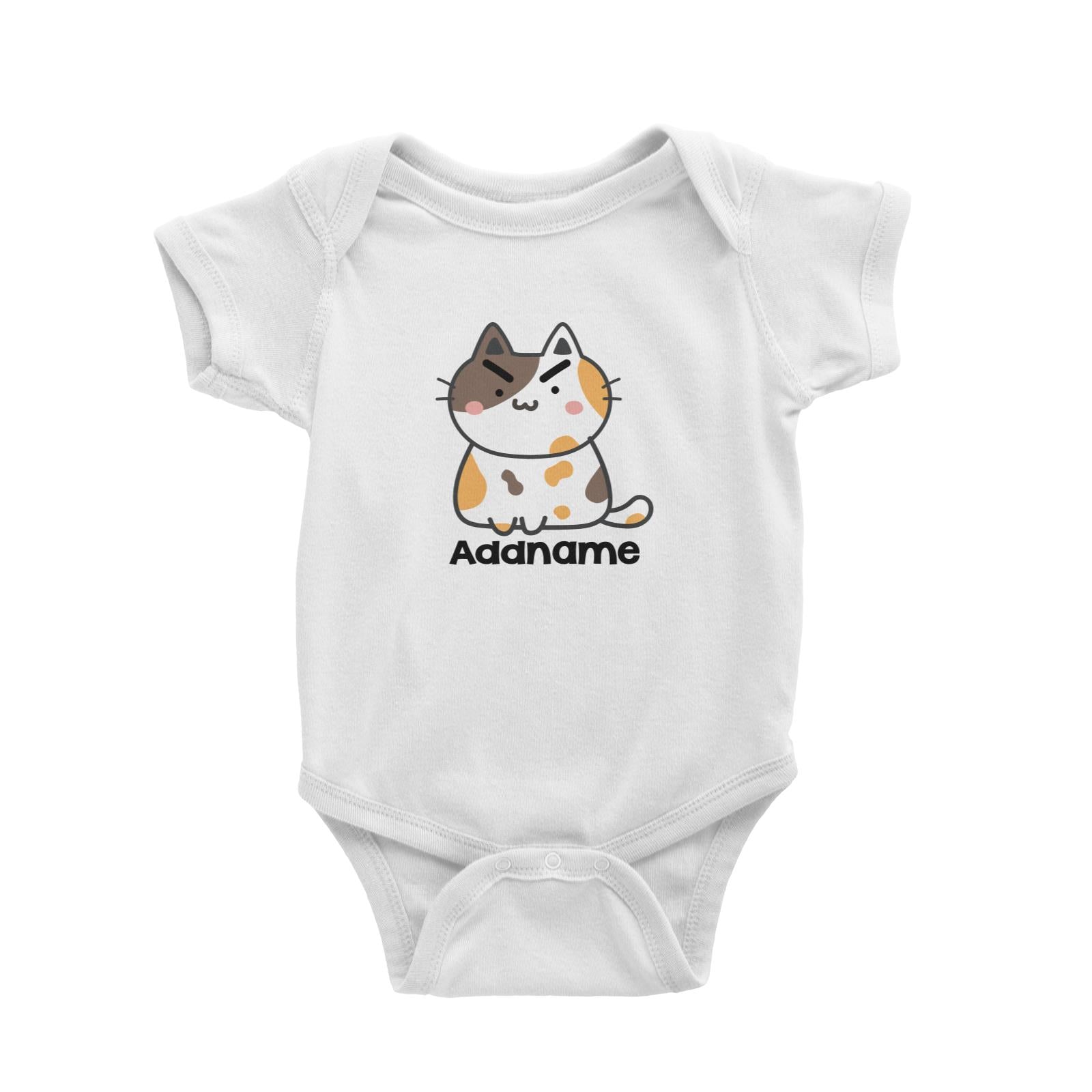 Drawn Adorable Cats Angry Cat Addname Baby Romper